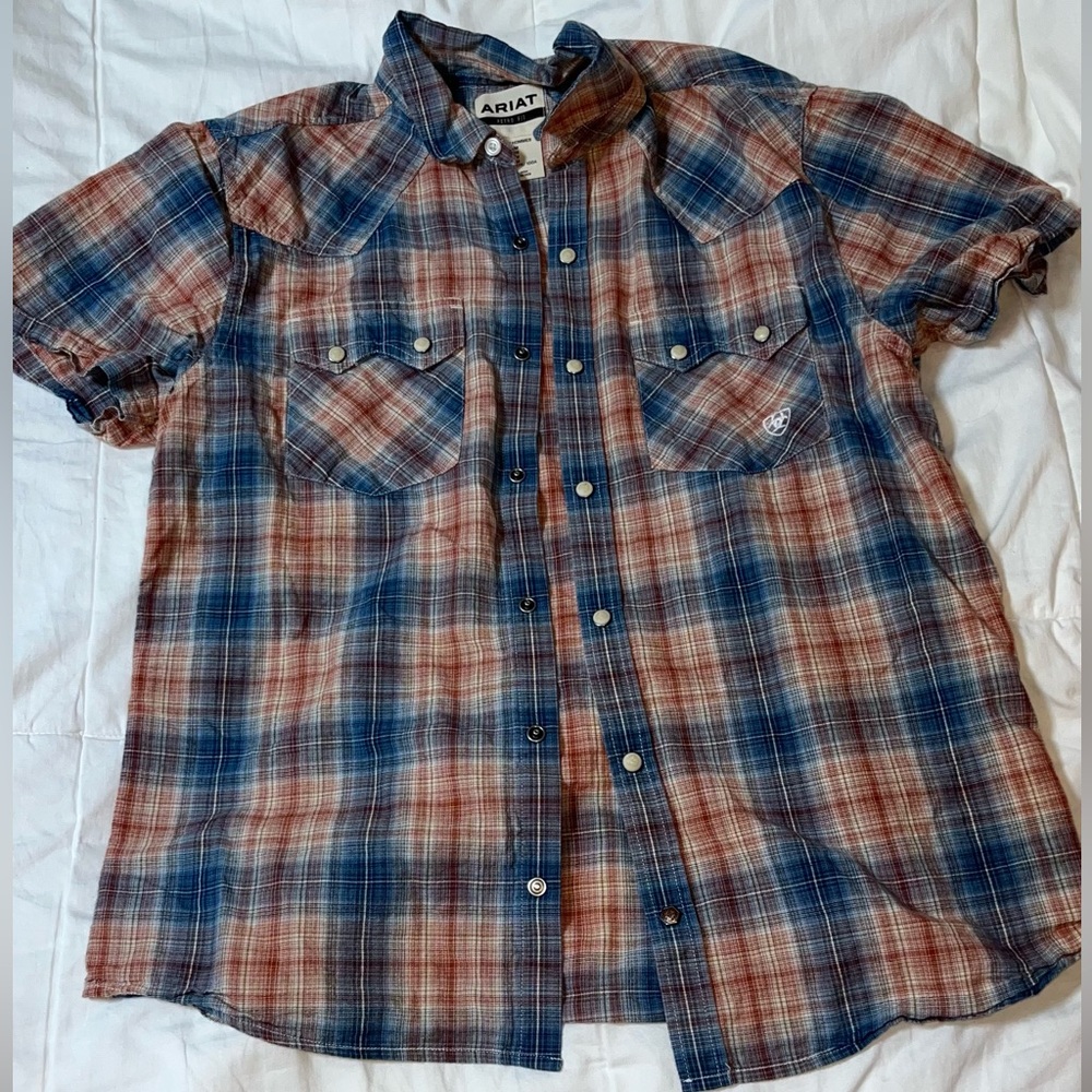 Men’s Ariat pearl snap retro fit short sleeve shirt
